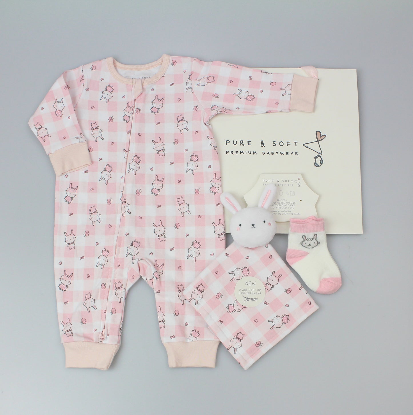 Baby Gift Set - Pink Bunny (0-6m) (PK6)  M15857