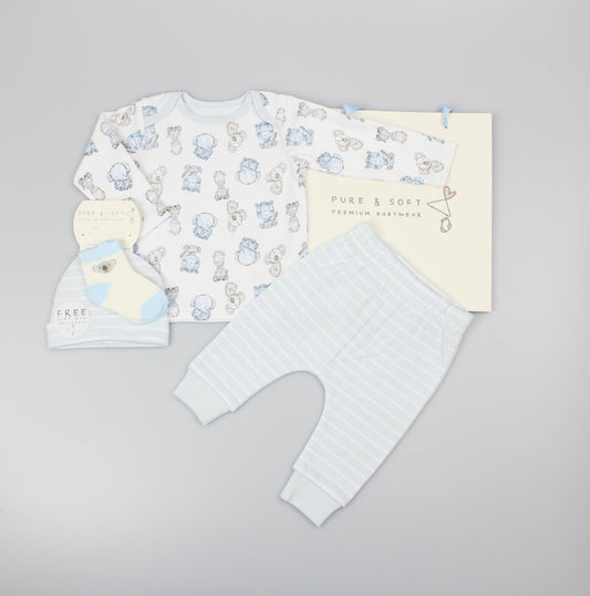 4pc Gift Set w/Bag - Cats (0-6m) (PK6) M15864