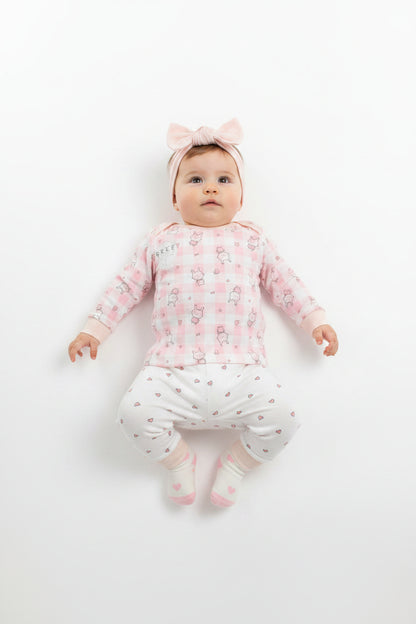 4pc Gift Set w/Bag - Checker/Polka (0-6m) (PK6) M15866