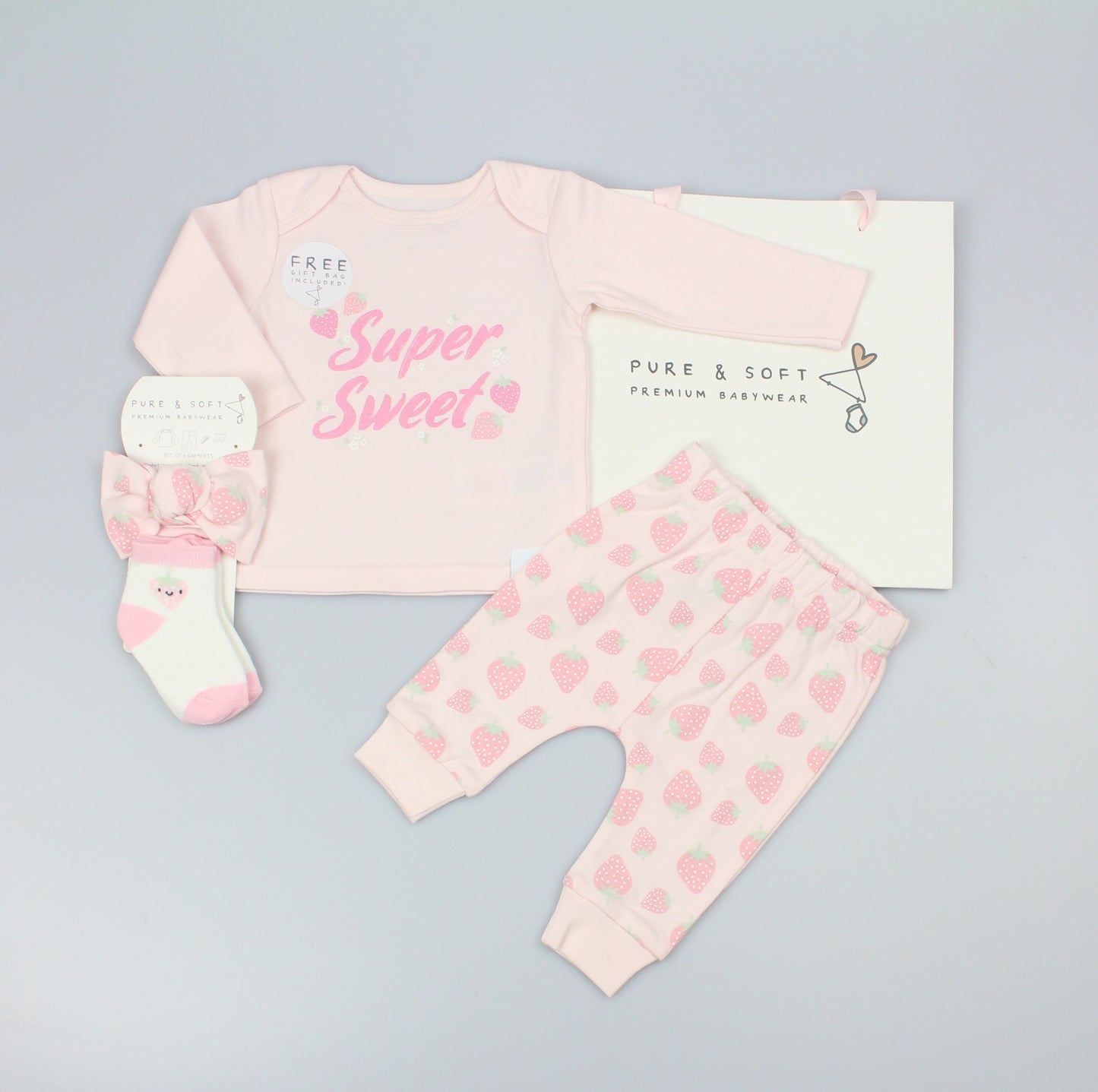 4pc Gift Set w/Bag - Super Sweet (0-6m) (PK6) M15867