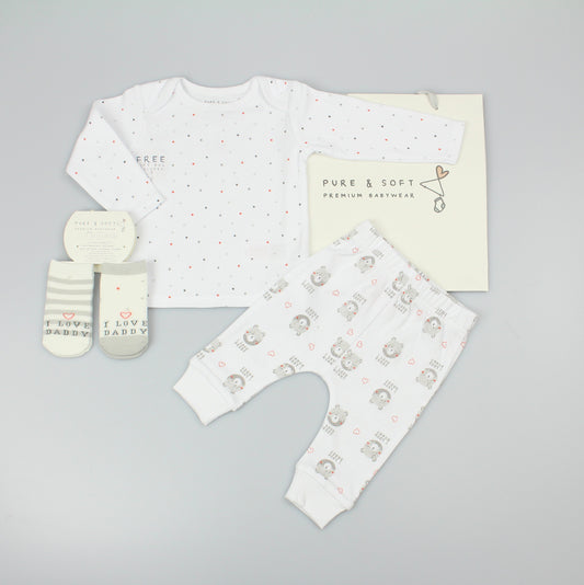 4pc Gift Set w/Bag - I Love Daddy(0-6m) (PK6) M15870