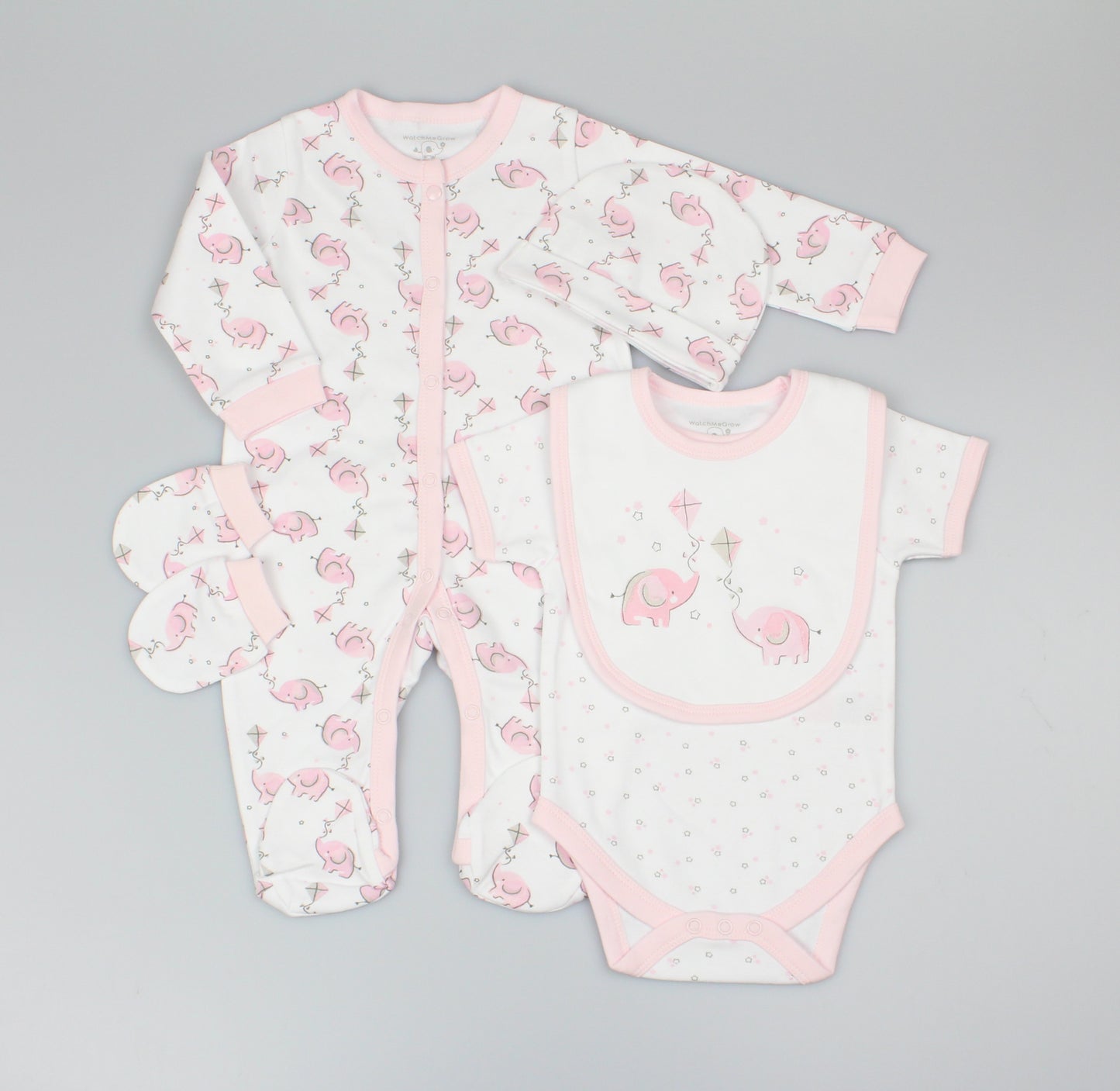 5pc Gift Set - Pink Elephant (0-9m) (PK6) M15901