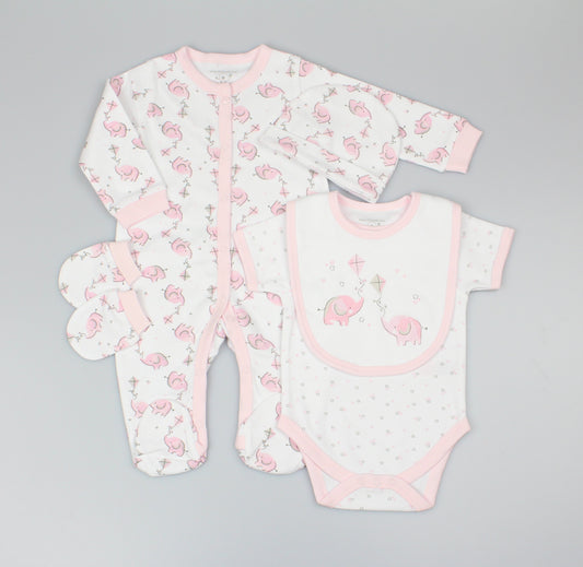 5pc Gift Set - Pink Elephant (0-9m) (PK6) M15901
