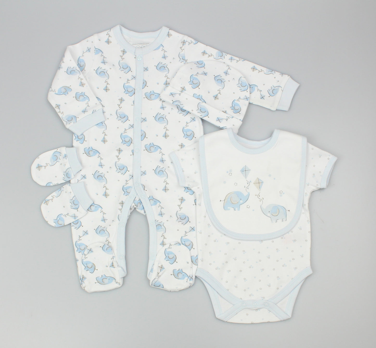 5pc Gift Set - Sky Elephants (0-9m) (PK6) M15905
