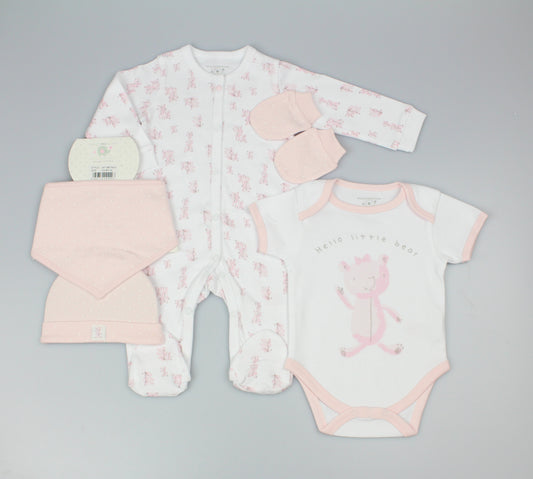 5pc Gift Set - Pink/Hello Little Bear (0-9m) (PK6) M15920
