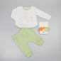 4pc Outfit with Wrist Rattles Gift Set - Green Dino (PK6) (0-9m) N14702