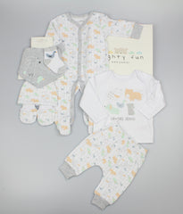 7pc Baby Mesh Bag Gift Set - Grey Farm (PK6) (0-6m) N14711