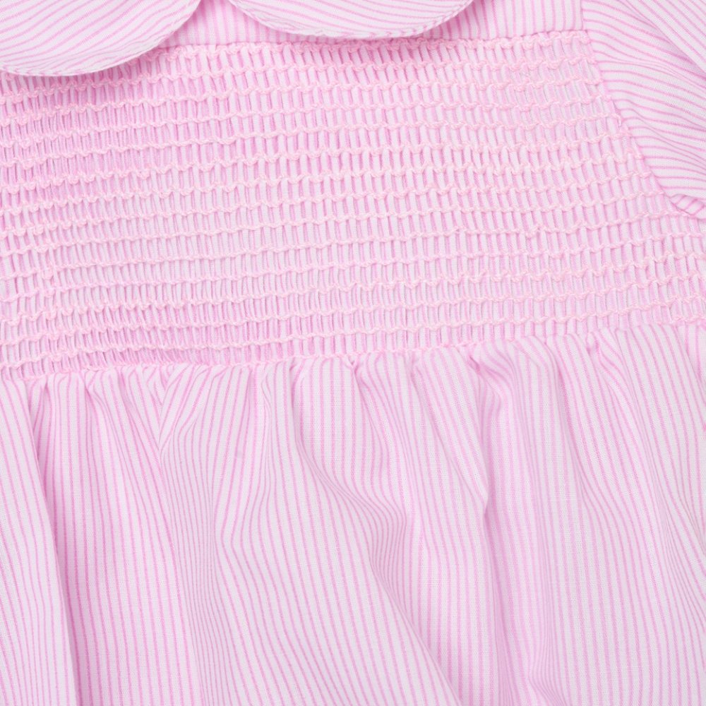 Baby Girls Smocked Romper - Lemon/Pink (0-9M) (PK6) H12797