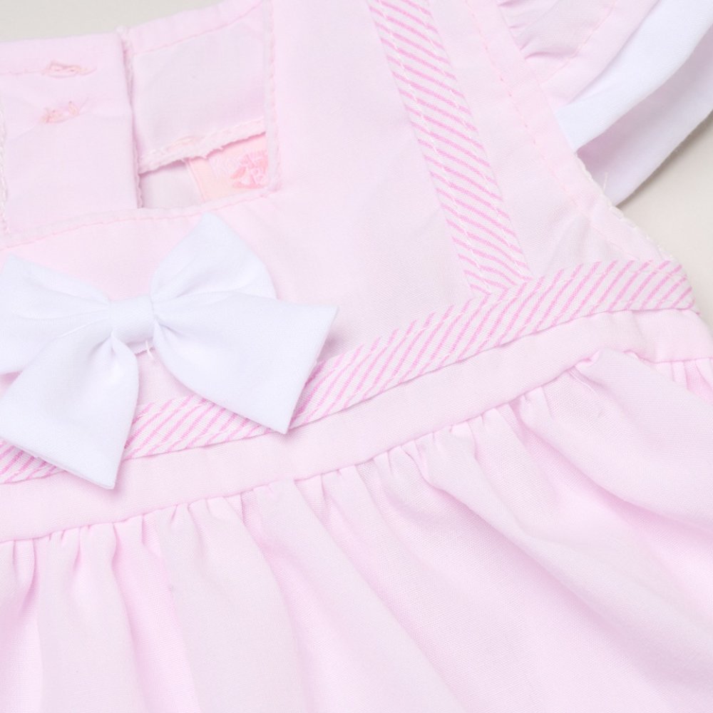 Baby Girls Dress, Pant & Headband Set - Lemon/Pink Bow (0-9m) (PK6) H12801NB