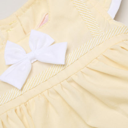 Baby Girls Dress, Pant & Headband Set - Lemon/Pink Bow (9-24m) (PK6) H12801INF