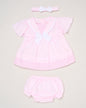 Baby Girls Dress, Pant & Headband Set - Navy/Pink Bow (9-24m) (PK6) H12805INF