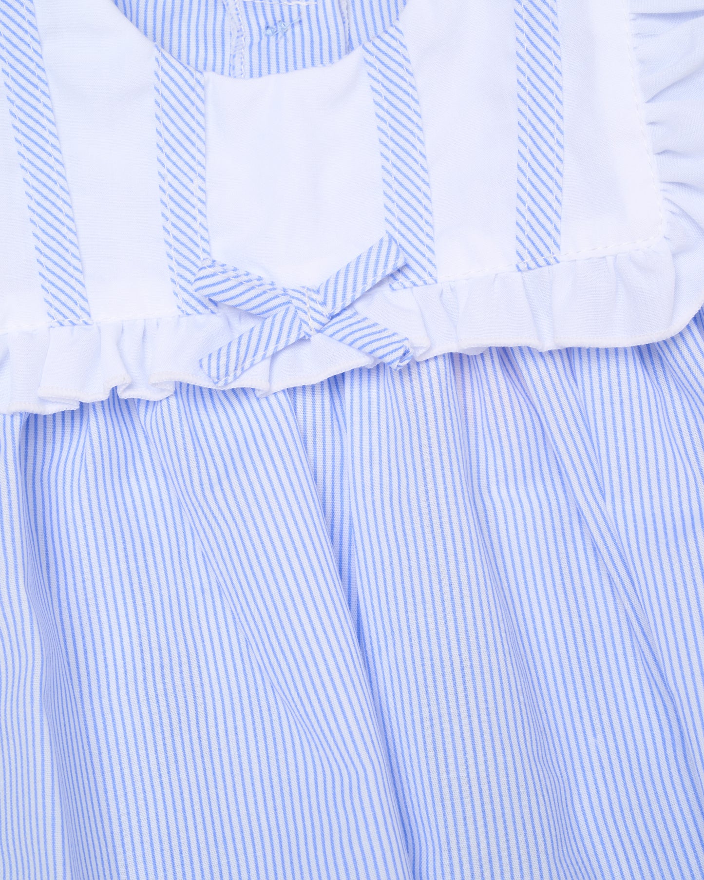 Baby Girls Smocked Romper - Sky/Pink (0-9M) (PK6) H12808