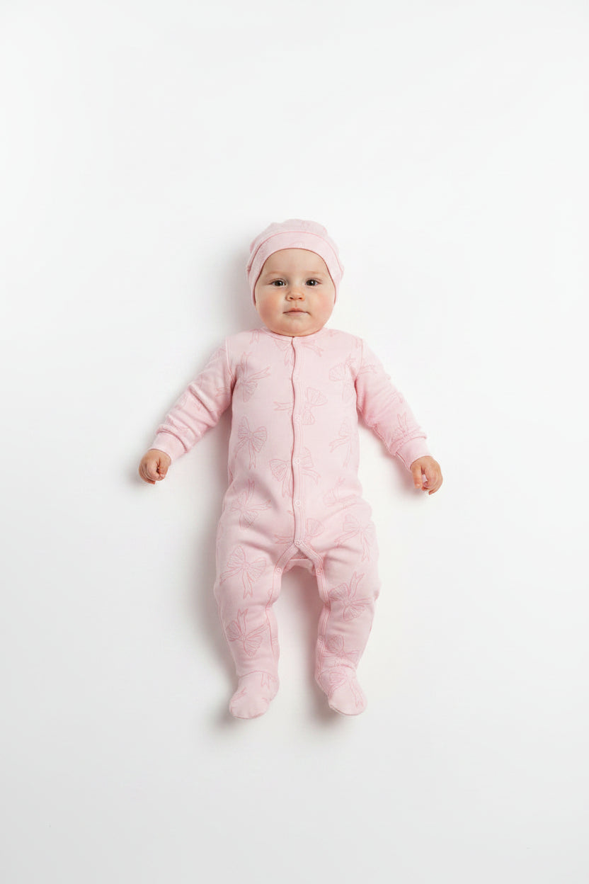 6pc Baby Mesh Bag Gift Set - Pink Bows (PK4) (NB-6m) H12811NB