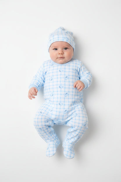 5pc Baby Mesh Bag Gift Set - Blue Happy Bear (PK4) (NB-6m) H12814NB
