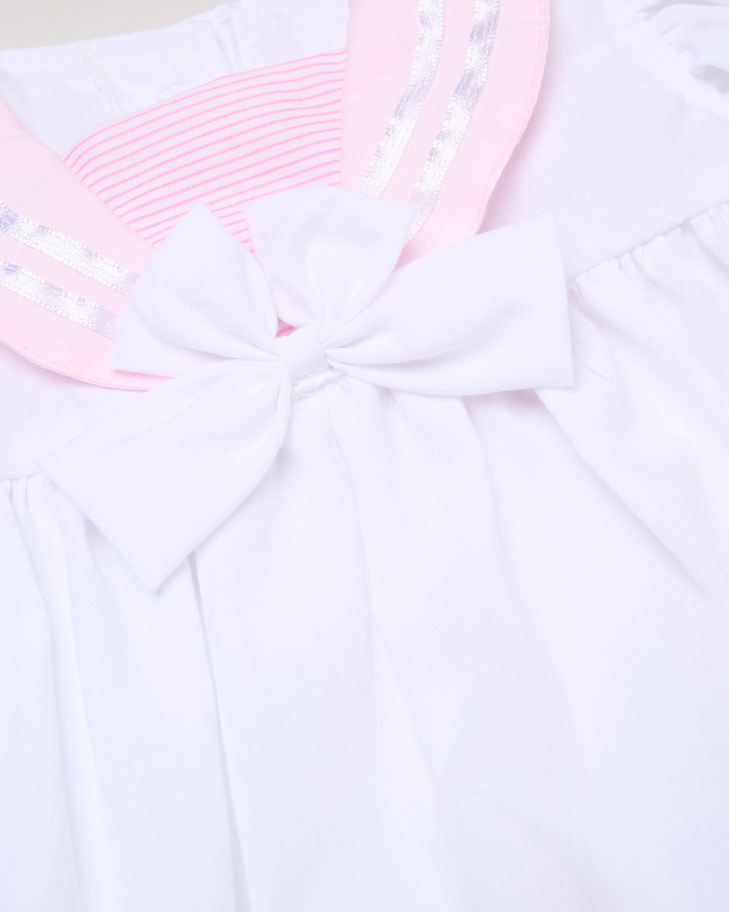 Baby Girls Dress, Pant & Headband Set - White/Navy/Pink (0-9m) (PK6) H12816NB