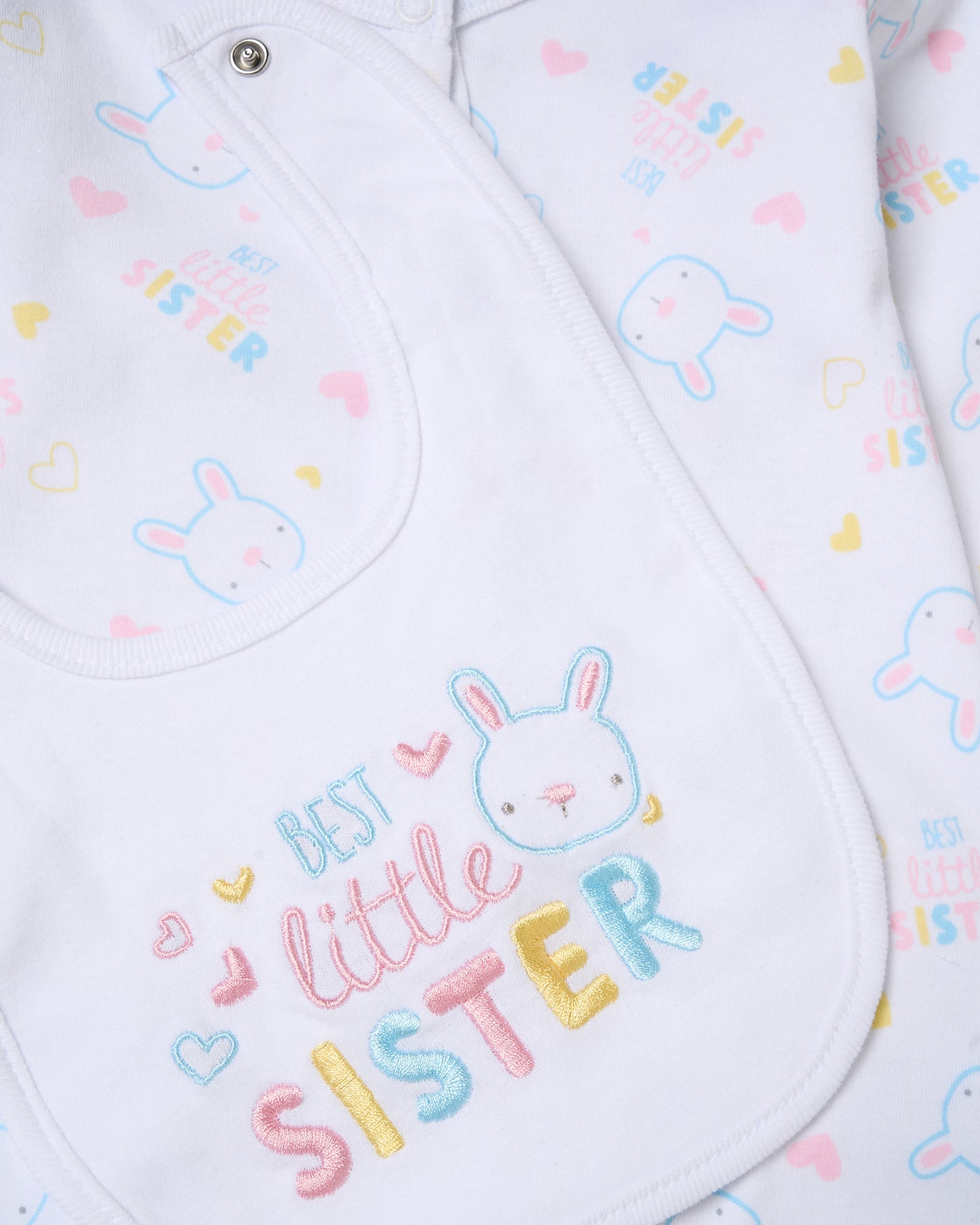 5pc Baby Mesh Bag Gift Set - Best Little Sister (PK4) (NB-6m) H13698NB