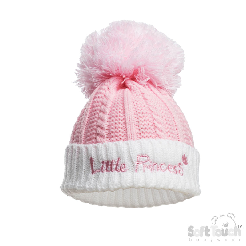 Cable Knit Infants Turnover Hat - Little Princess (NB-12) (PK6) H684-P