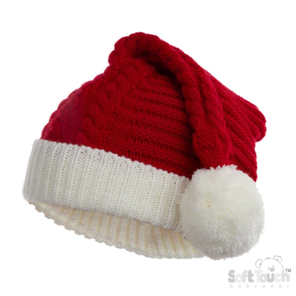 Cable Knit Santa Hat  (NB-12m) (PK6) H694-X
