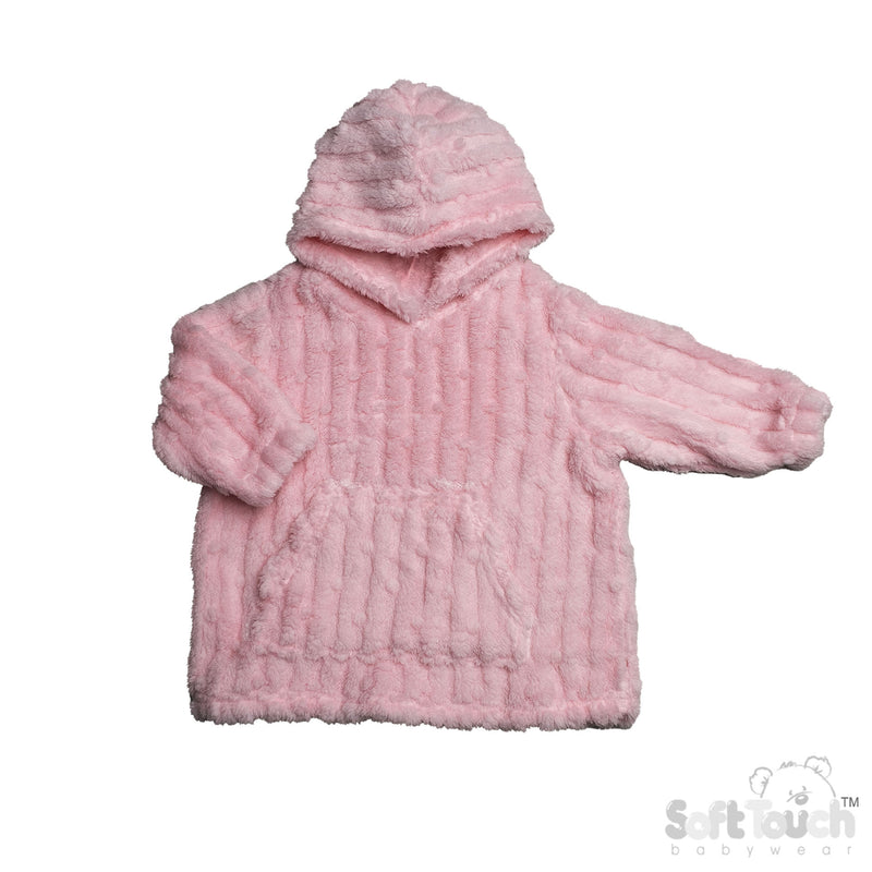PINK BUBBLE SHERPA HOODIES (6m-3y)(PK6) HD118-P
