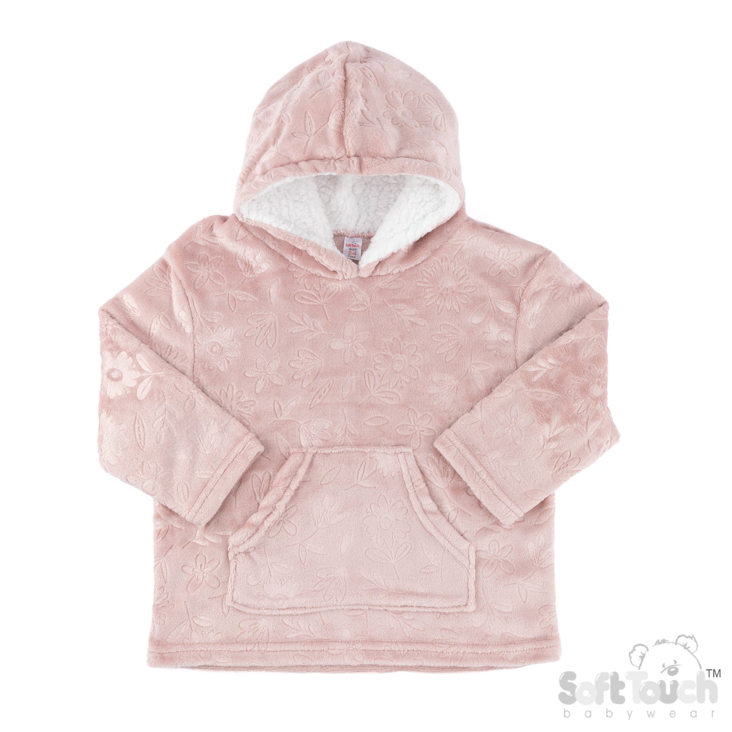 Embossed Hoodies - DustyPink/Floral (2-4yrs) (PK4) HD305DP