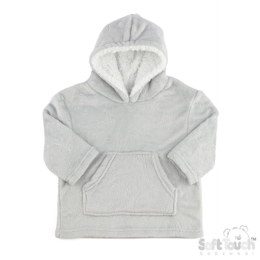 Embossed Hoodies - Grey/Animal (2-4yrs) (PK4) HD305G