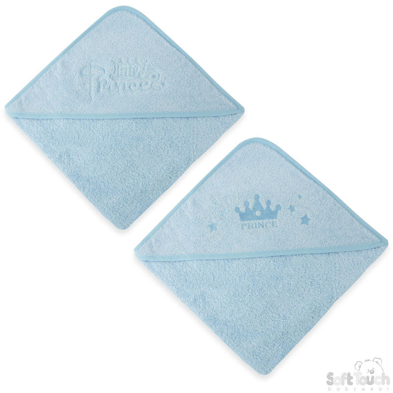 Blue Hooded Towel -Prince (70X70cm) (PK6) HT15B