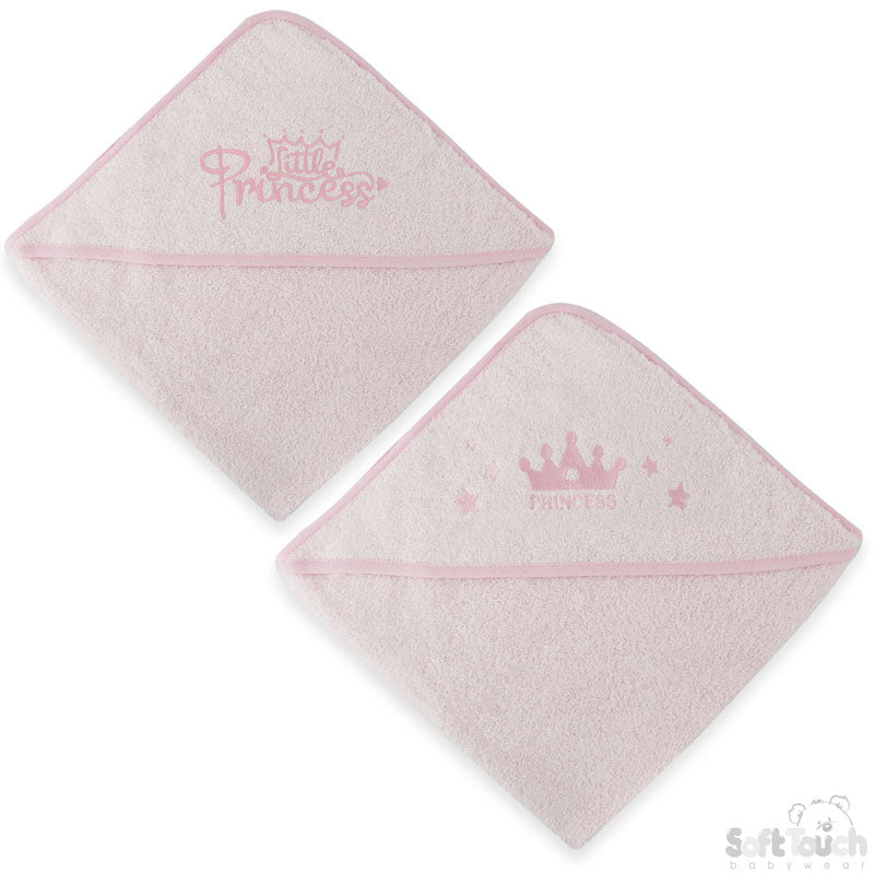 Pink Hooded Towel - Princess (70X70cm) (PK6) HT15P