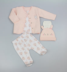 4pc Quilted Jacket Set - Heart Bunny (PK6) (0-6m) N14729