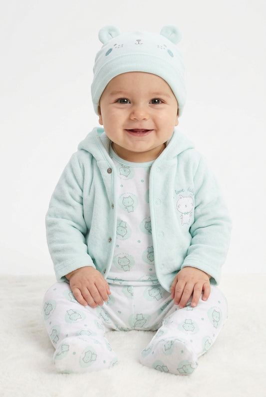4pc Quilted Jacket Set - "I Love Daddy" (PK6) (0-6m) N14731