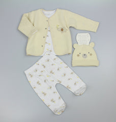 4pc Quilted Jacket Set - Elephant/Beige (PK6) (0-6m) N14733