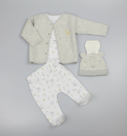 4pc Quilted Jacket Set - Delicate Farm (PK6) (0-6m) N14737