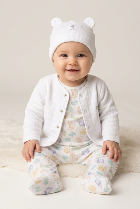 4pc Quilted Jacket Set - Turtle (PK6) (0-6m) N14738