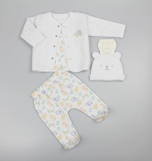 4pc Quilted Jacket Set - Turtle (PK6) (0-6m) N14738
