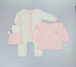 Baby Girls 3pc Waffle Jacket Set - Floral Woodland (PK6) (0-9m) N14757