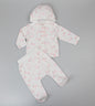 Baby Girls 2pc Cotton Rib Jacket/Jogger Set - Pink (0-6m) (PK6) J13805