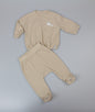 Baby 2pc Cotton Rib Top/Jogger Set - Taupe (0-6m) (PK6) J13816