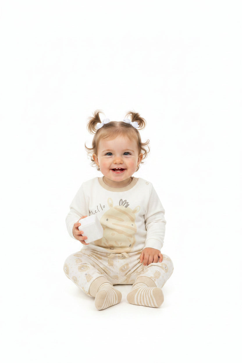 Baby Unisex 2pc Set - Zebra (0-9m) (PK6)  M15964