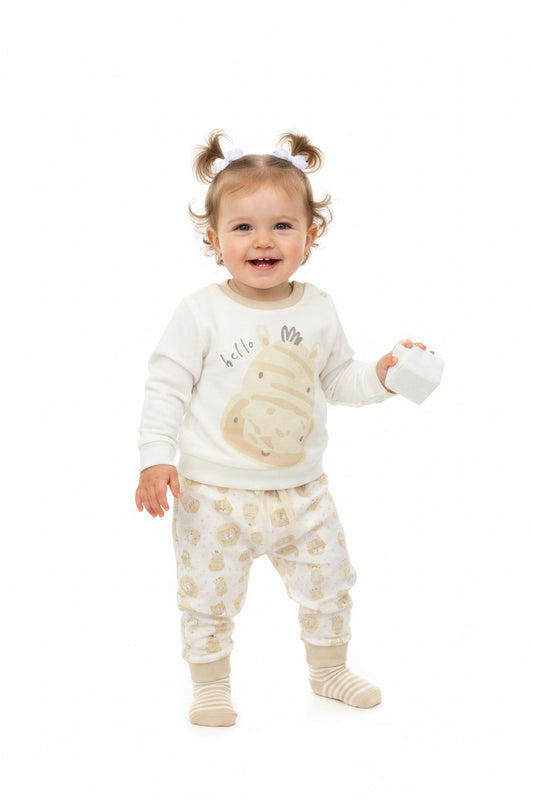 Baby Unisex 2pc Set - Zebra (0-9m) (PK6)  M15964