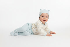 Baby Boys 2pc Waffle Trouser/Top Set - Tiny Teddies (PK6) (0-9m) N14755