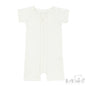 Ribbed Short Sleeved Jumpsuit - Marshmallow (0-3m) (PK6) - JS4600-MA