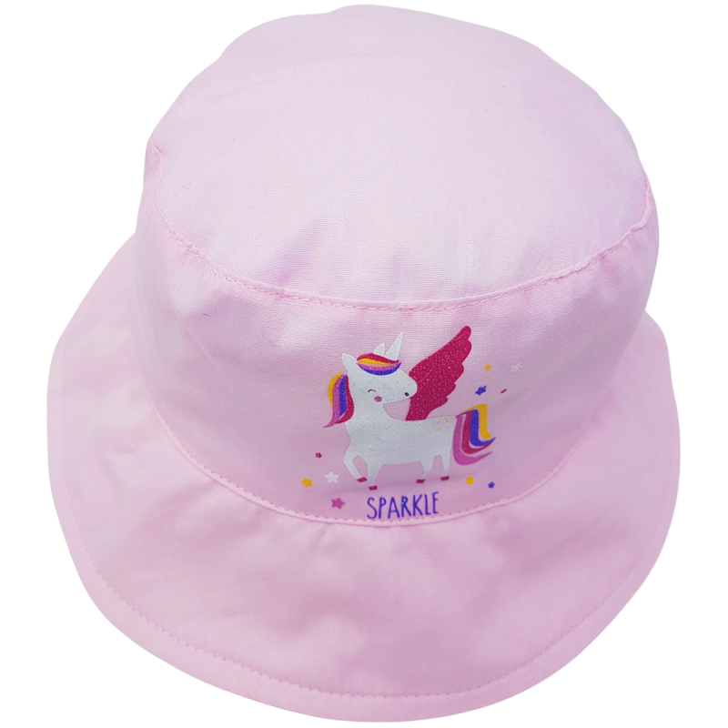 Girls Bucket Hat - Unicorn (PK12) (1-4yrs) 0384