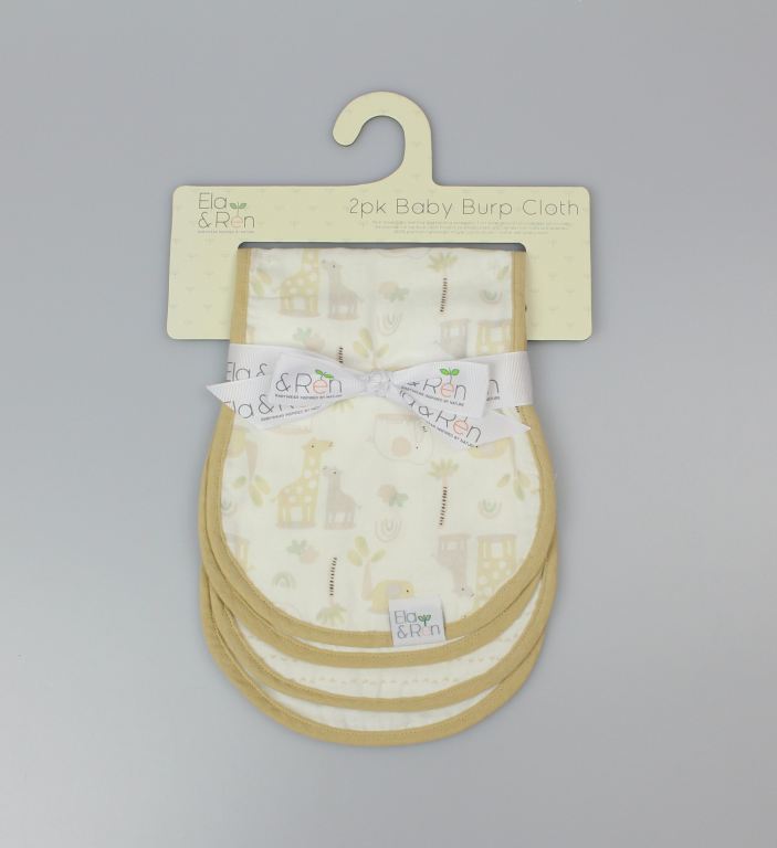 2pk Baby Burp Cloth - Jungle - (OneSize) (PK6) J14033