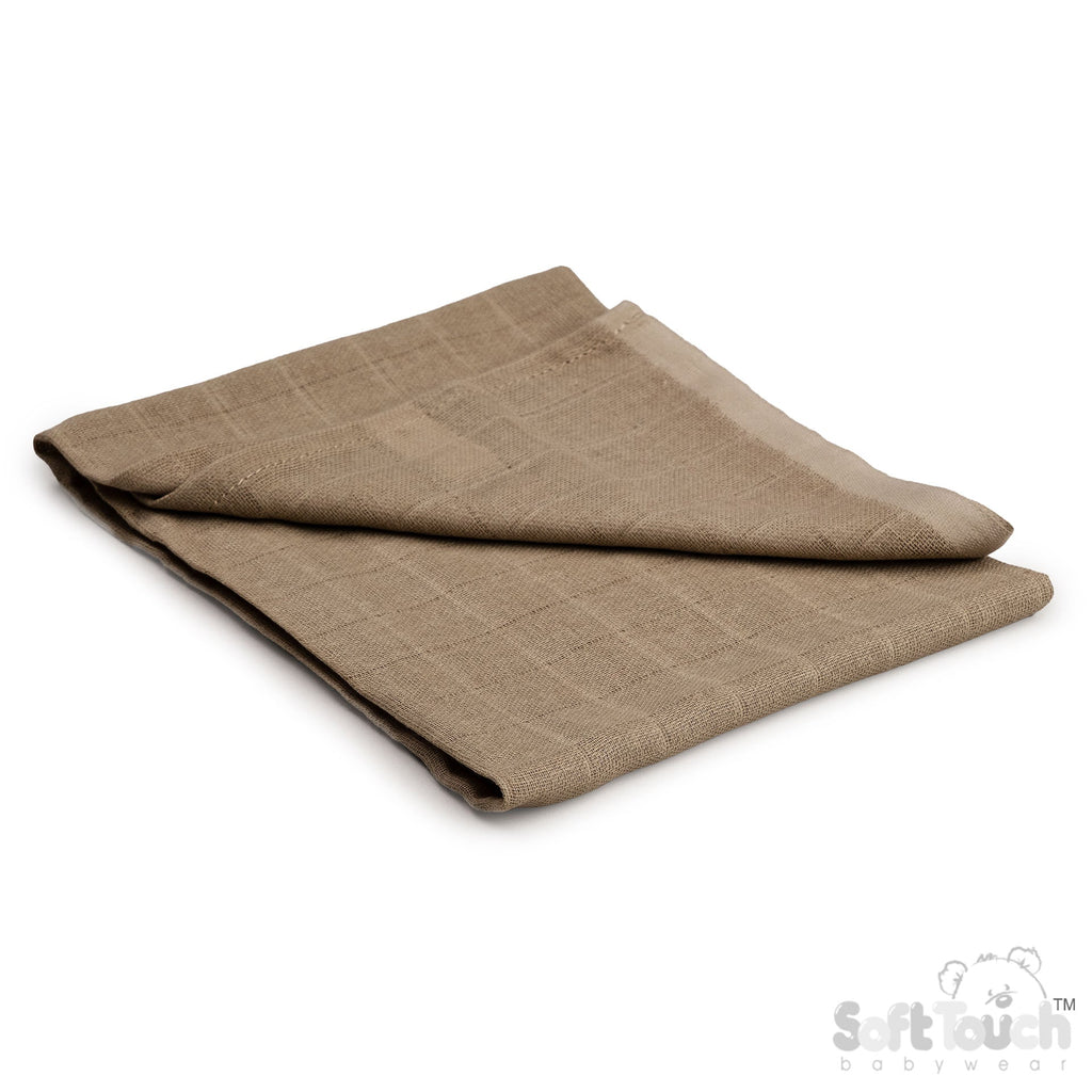 Biscuit Colour Muslin Squares PK6 MS01 BI