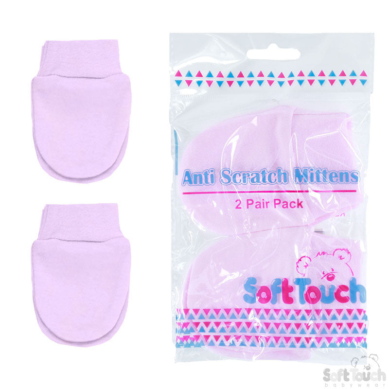 Infants Anti-Scratch Mittens pink  (P110-P)
