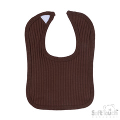 Ribbed Velcro Bibs - Chocolate (35x22cm) (PK12) P4600CH