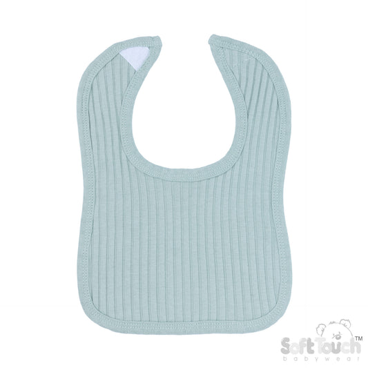 Ribbed Velcro Bibs - Sage Green (35x22cm) (PK12) P4600SG