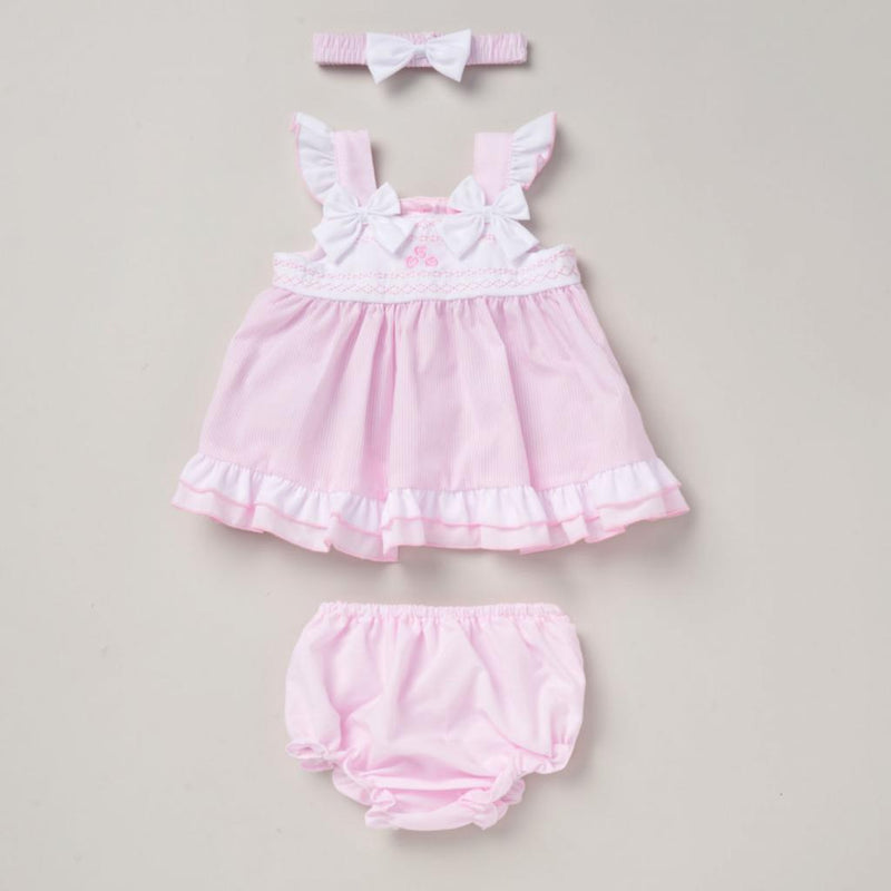 Baby Dress Set - Striped/Bow (0-9 Months) (PK6) D06413A