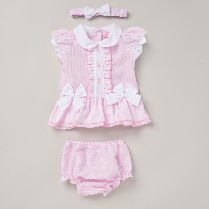 Baby Dress Set - Polka/Stripe (0-9m) (PK6) D06434A