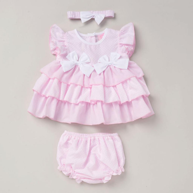 Baby Dress Set - Polka Frill (0-9 Months) (PK6) D06547A