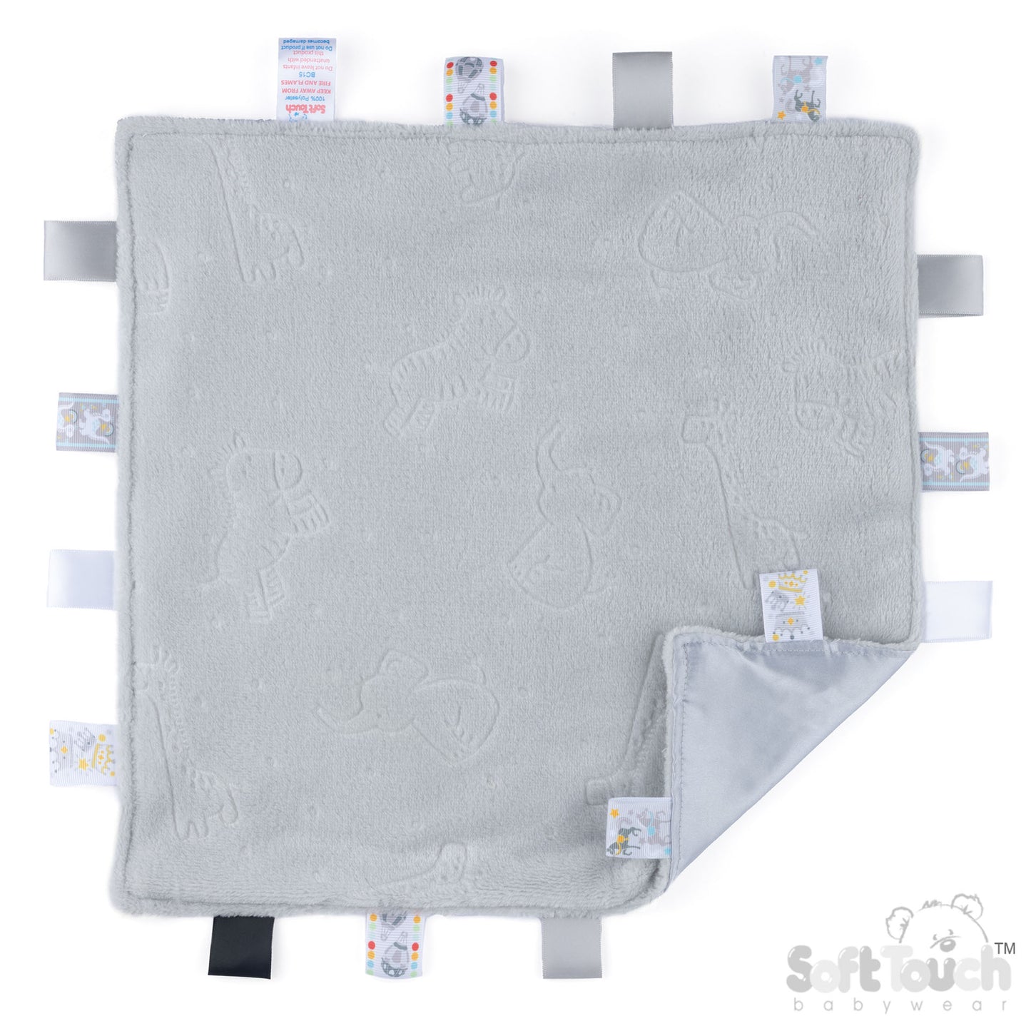 Embossed Taggie Comforter - Grey (PK12) RC305-G